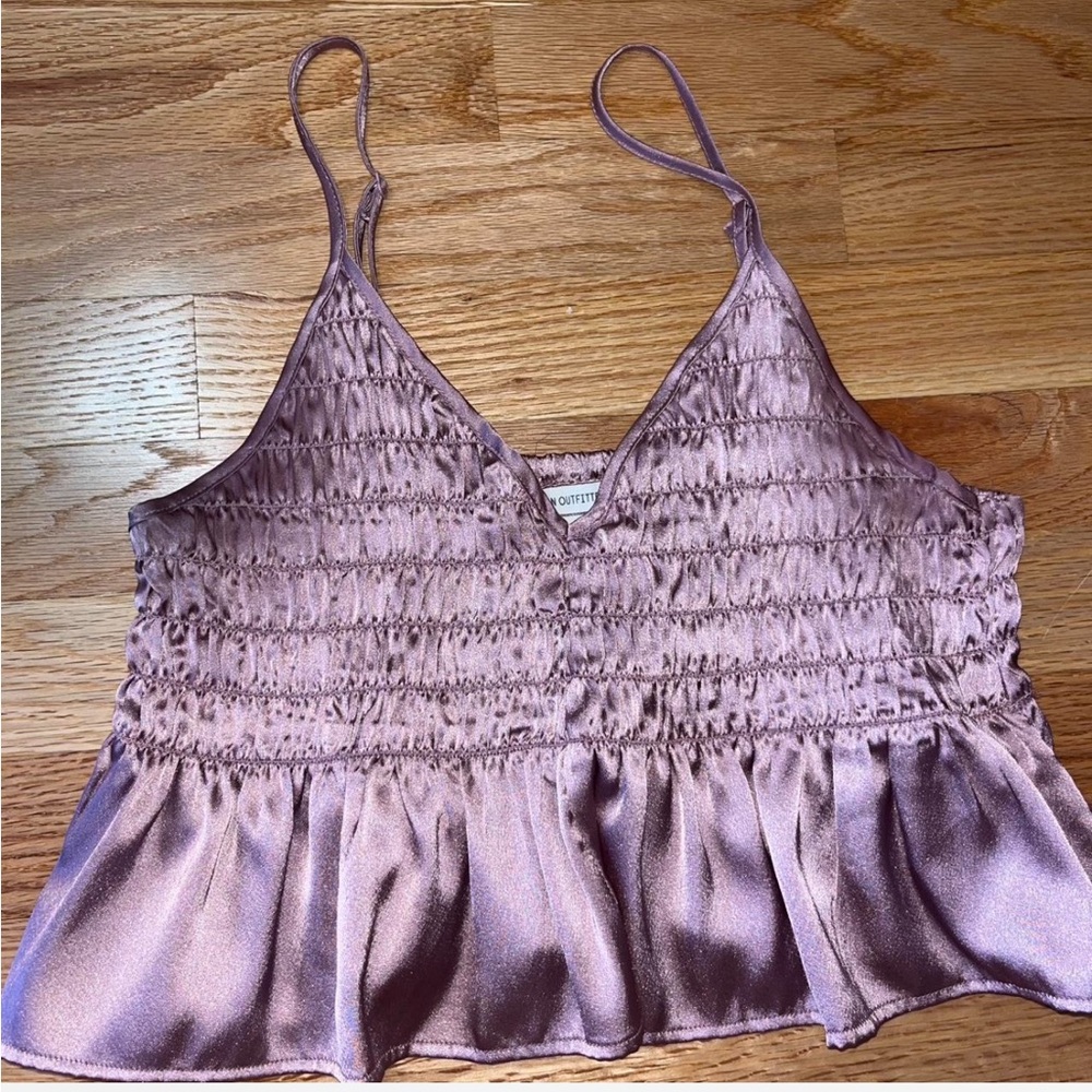 Bundle!!! Urban outfitters satin blouses (pink + blue)